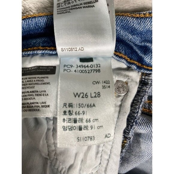 Levis Jeans Womens 26 Blue Ribcage Straight Ankle Button Fly Light Wash Denim - Picture 2 of 15